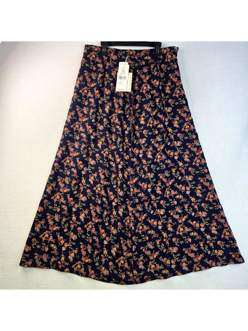 Susan Bristol Ditsy Floral A-Line Maxi Skirt 10 Multi Romantic Feminine Festival